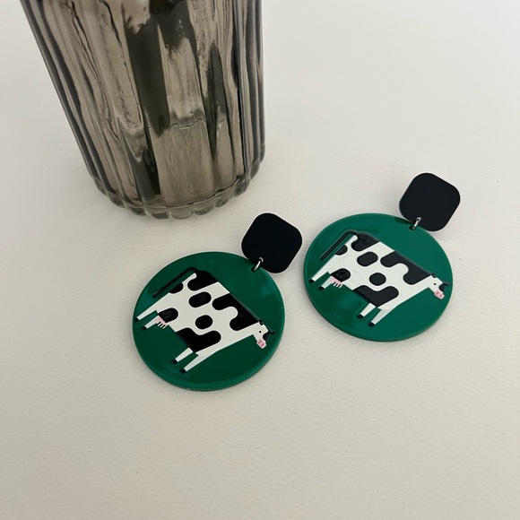 1970's Inspired Dangle Earrings -Retro Pop-of-Color Earrings -Whimsical Earrings - Picture 11 of 17